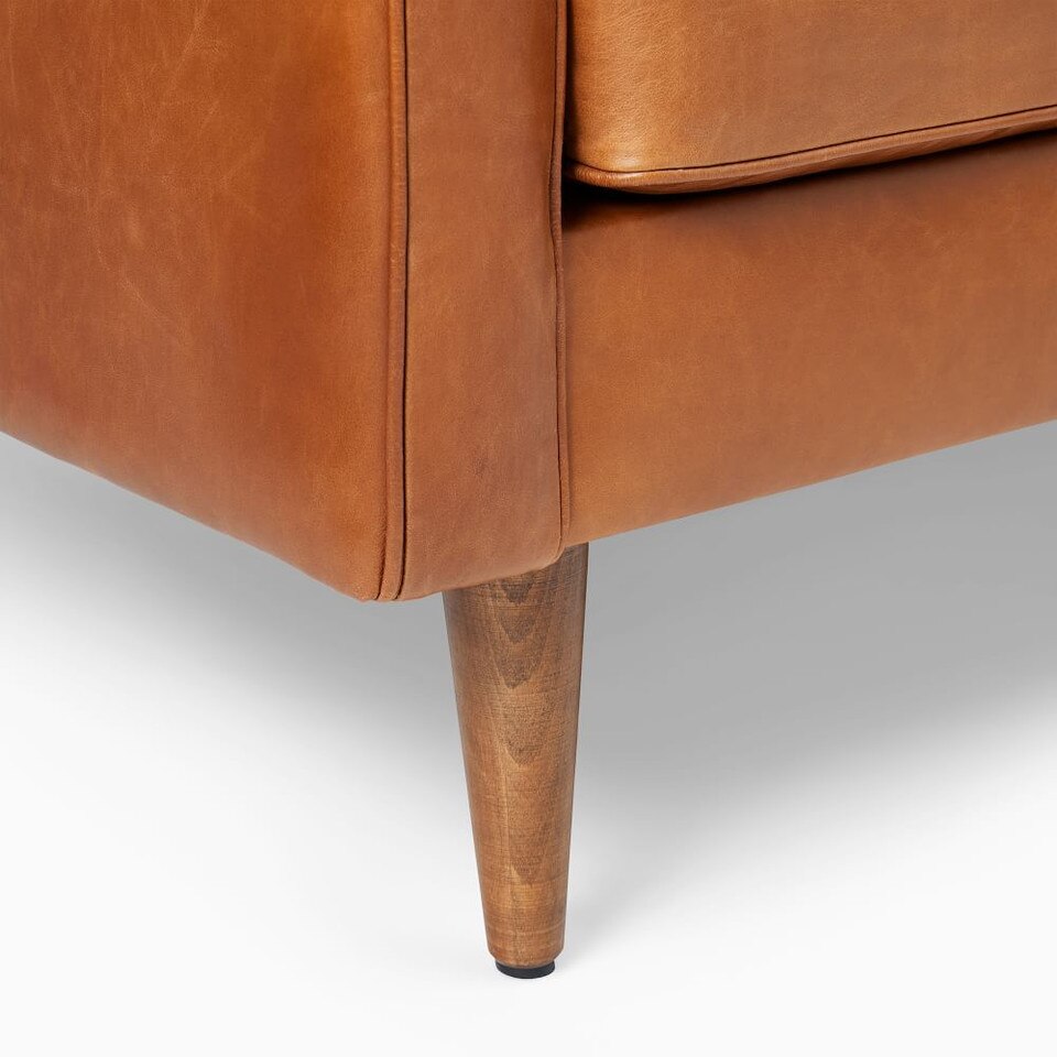 Drake Leather 2Piece Terminal Chaise Sectional (254 cm) West Elm UK